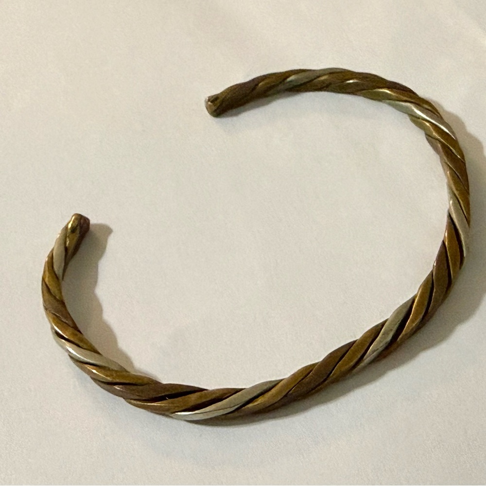 Sergio Lub Signed Twisted Metal Cuff Bracelet